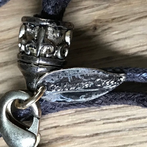 Vintage Brown leather and various stone necklace - Picture 4 of 6